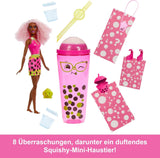 Barbie Pop Reveal Bubble Tea bambola e accessori, bambola alla moda profumata Berry Bliss con animale domestico, 8 sorprese, include cambia colore, tazza portaoggetti, HTJ20