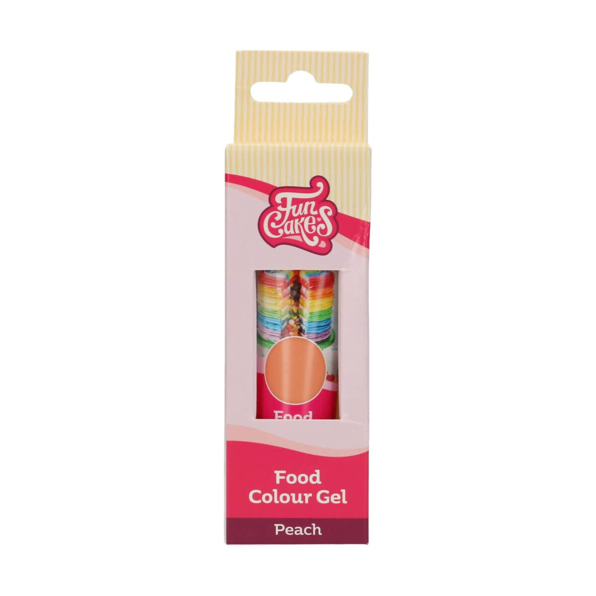 Colorante alimentare Funcakes Peach Gel: colorante alimentare altamente concentrato per pasta, panna, fondente e marzapane. Dosaggio facile. Una sola goccia per creare colori vivaci. Halal. 30 g.