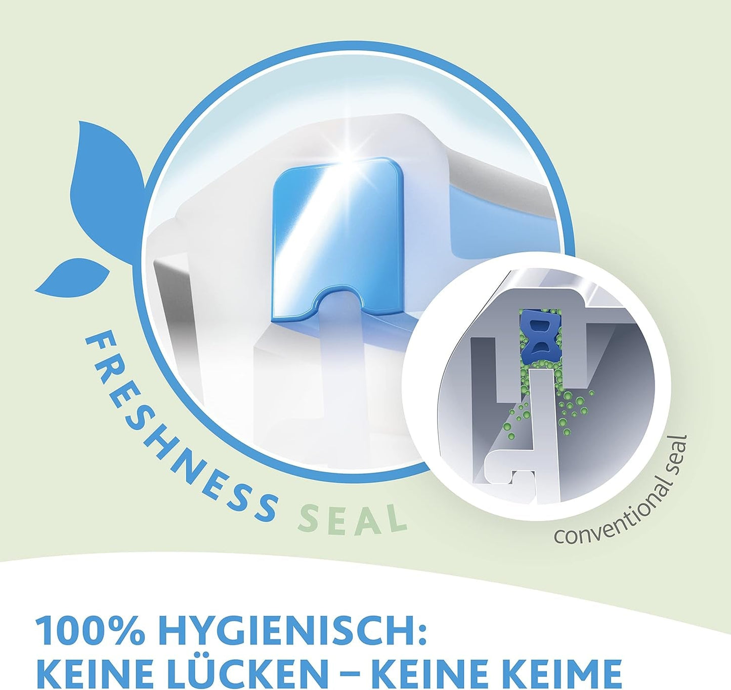 Emsa 515585 Clip per alimenti e chiusura | Set da 3 pezzi | plastica | trasparente/verde | Contenitori per alimenti Naty Shop da 0,55 / 1 / 2,2 litri
