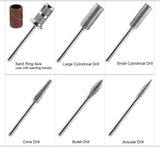 MWOOT Punte diamantate per unghie per lime per unghie elettriche con manicotti abrasivi Fasce abrasive Punte per unghie Accessori per unghie artificiali Rimozione cuticole