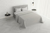Trapunta estiva Satin Stripes, poliestere, panna, 260X250 Cm Piumini e Trapunte Naty Shop