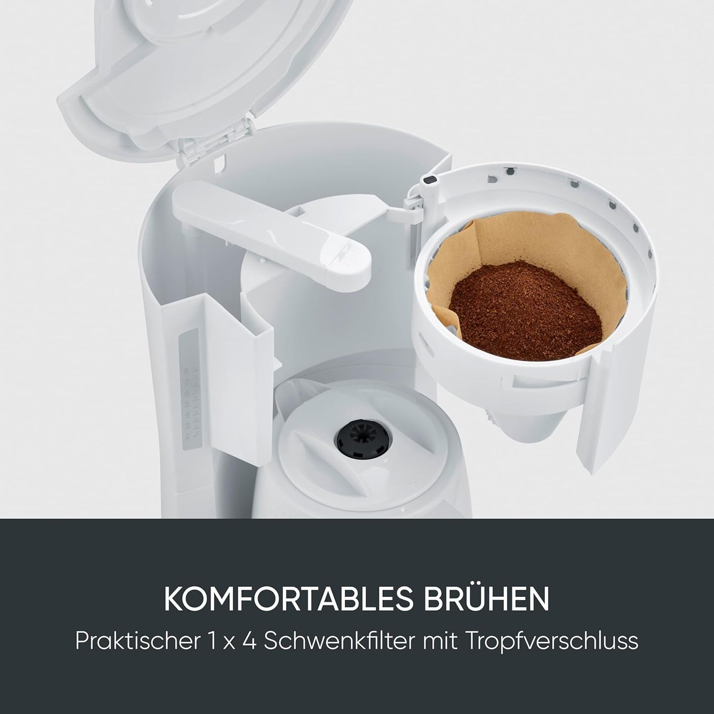 Macchina per caffè espresso Severin con filtro e 2 caraffe termiche, macchina per caffè espresso con coperchio, versamento senza gocciolamento, mantenimento della temperatura a lungo, spegnimento automatico, 1000 W, ca. 1 litro, bianco, KA 9309