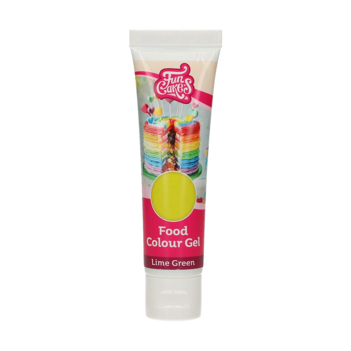 Colorante alimentare Funcakes Lime Green Gel: colorante alimentare altamente concentrato per pasta, panna, fondente e marzapane. Dosaggio facile. Una sola goccia per creare colori vivaci. Halal. 30 g.