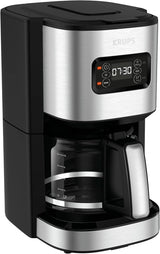 Macchina per caffè espresso Krups F30908 ProAroma con filtro e caraffa in vetro, capacità 1,25 l, 10-15 tazze, 1050 W, nera