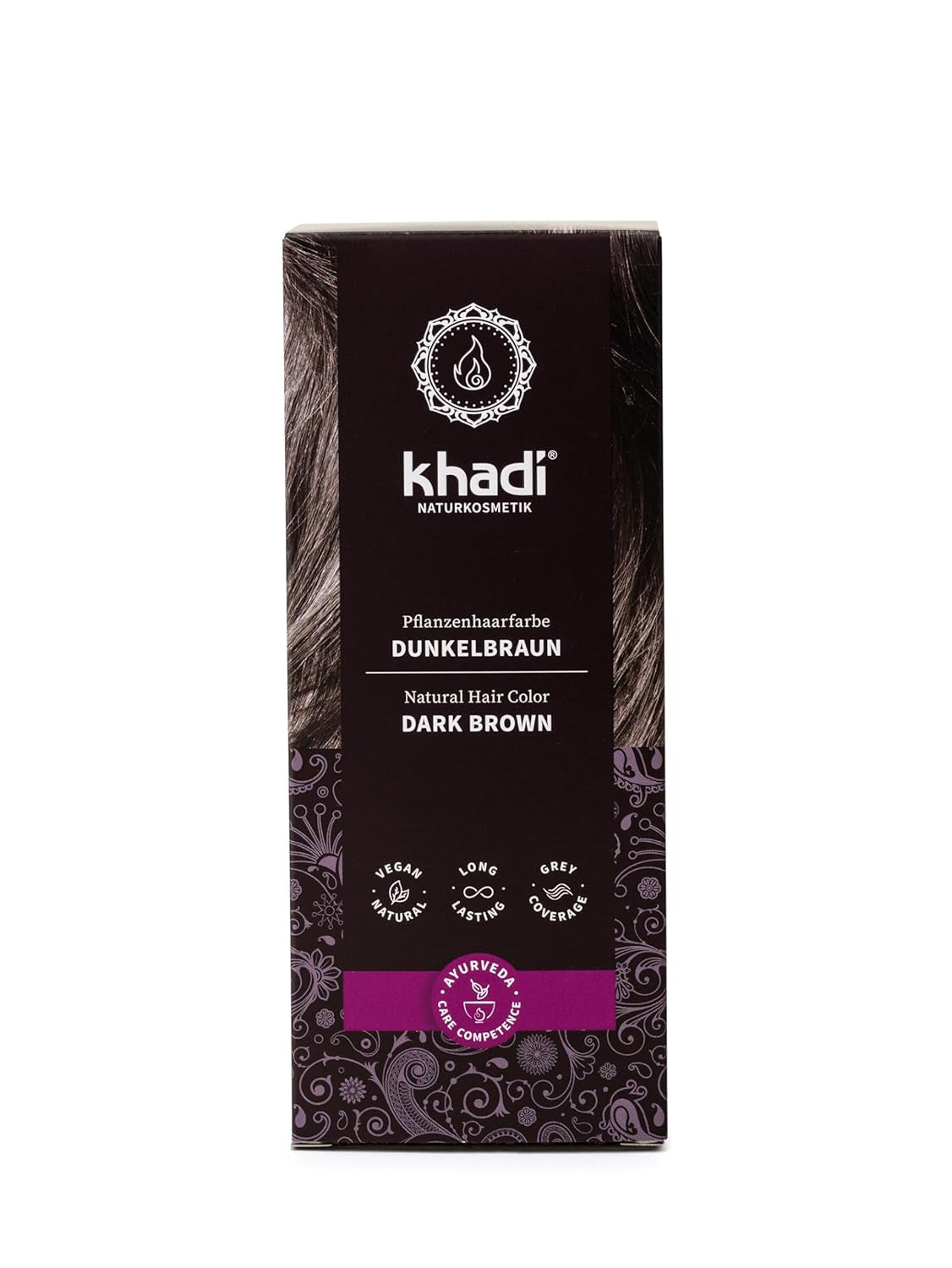 Tinta per capelli alle erbe GOLDBRAUN khadi Colorazione per capelli da ambra brillante a castano dorato morbido e brillante Tinta per capelli alle erbe 100% naturale Cosmetici naturali certificati naturali e vegani 100 g Naty Shop Tintura per capelli Castano scuro 100 g (1 confezione) Singola