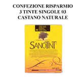 TINTA SENSITIVE COLOR 03 MARRONE NATURALE - 3 confezioni - 3 x 125 ml Tinture per capelli Naty Shop