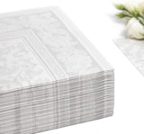 Papstar 11682 50 tovaglioli "Royal Collection" piega 1/4 40 X 40 cm "Ornamenti", bianco