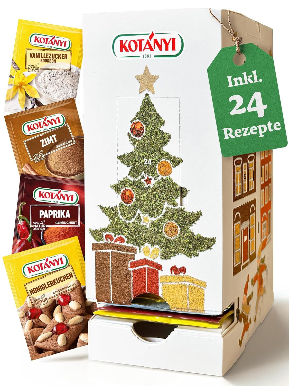 KOTÁNYI Set regalo spezie per griglia - 6er Carrier - Regali per uomo - Grill Zubehör & Spice Set für jedes BBQ - Grill Zubehör inkl. Polvere magica - [Jetzt Geburtstagschenken für Männer bestellen!]
