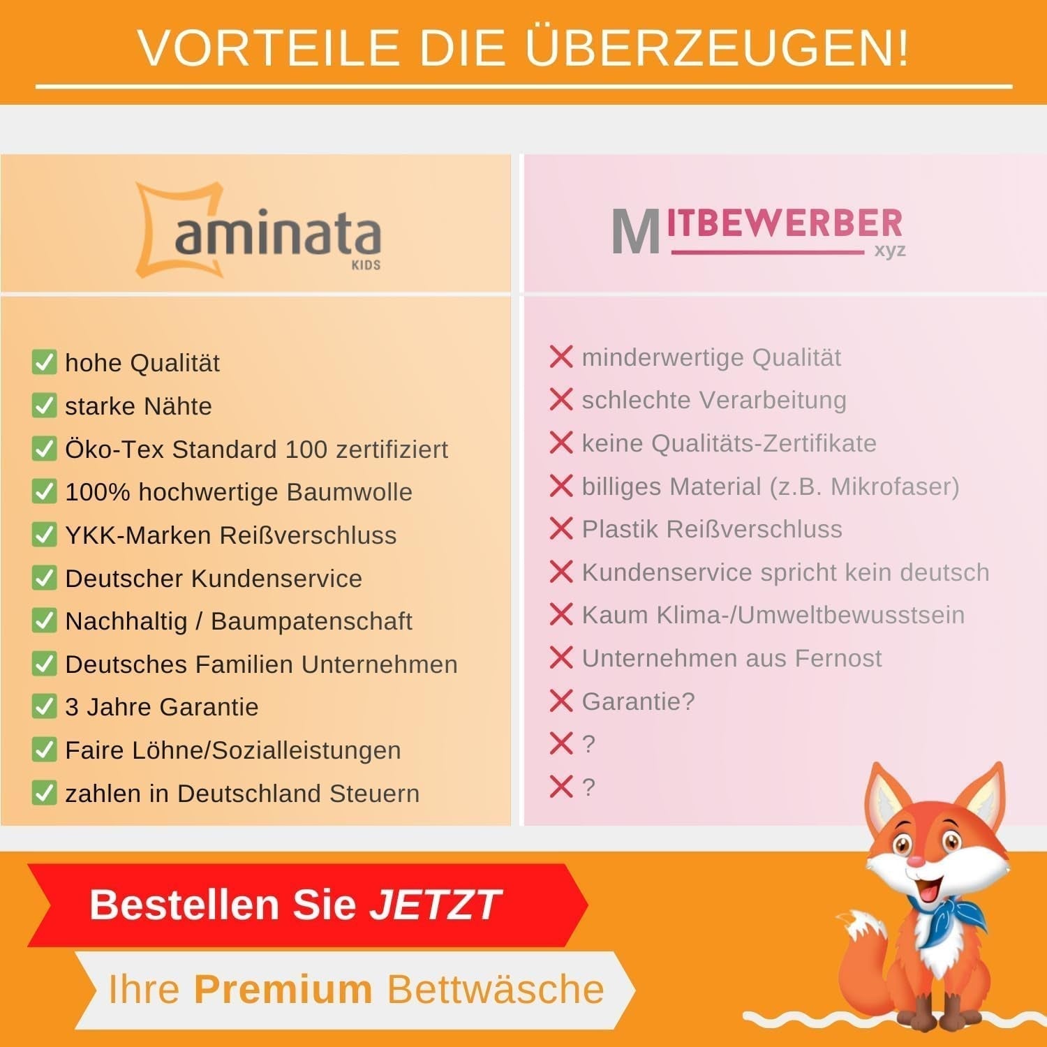 Aminata, biancheria da letto per bambini con pony Biancheria da letto - bambini Naty Shop