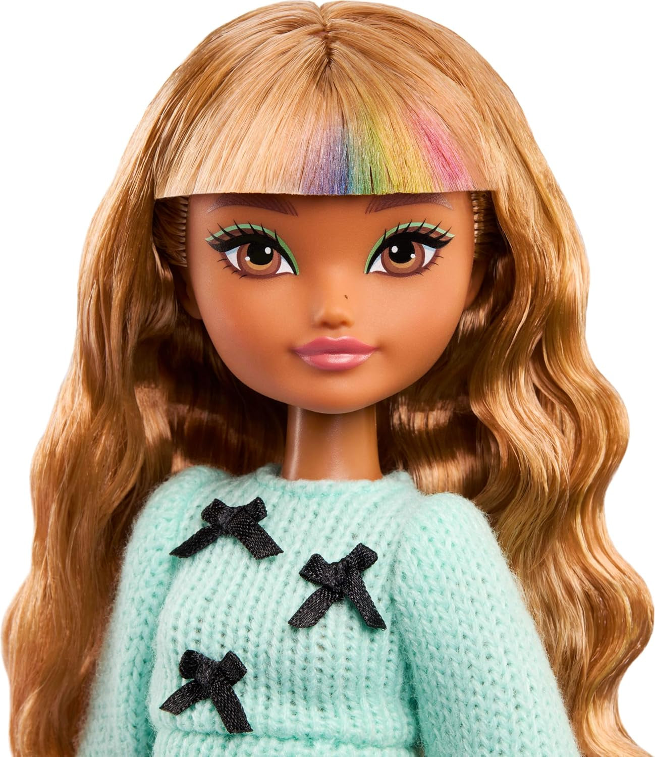 Barbie Dream Besties Bambola e accessori, Zia Fashion Doll con arrangiamenti staccabili e capelli castani ondulati, capelli in 7 pezzi e luna, JGG36