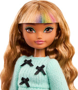Barbie Dream Besties Bambola e accessori, Zia Fashion Doll con arrangiamenti staccabili e capelli castani ondulati, capelli in 7 pezzi e luna, JGG36