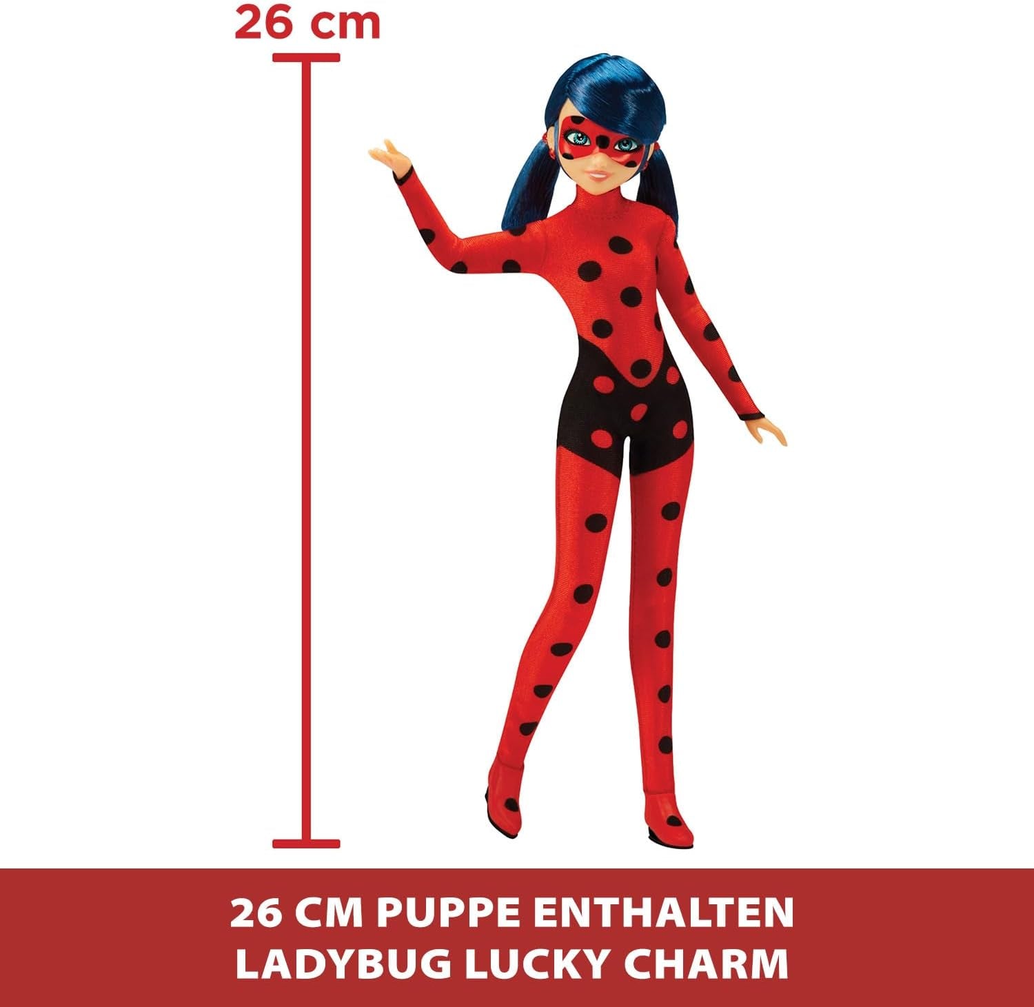 Bandai - Miraculous Ladybug - Miraculous Switch'n Go Scooter + Bambola articolata Ladybug Lucky Charm da 26 cm - P50668