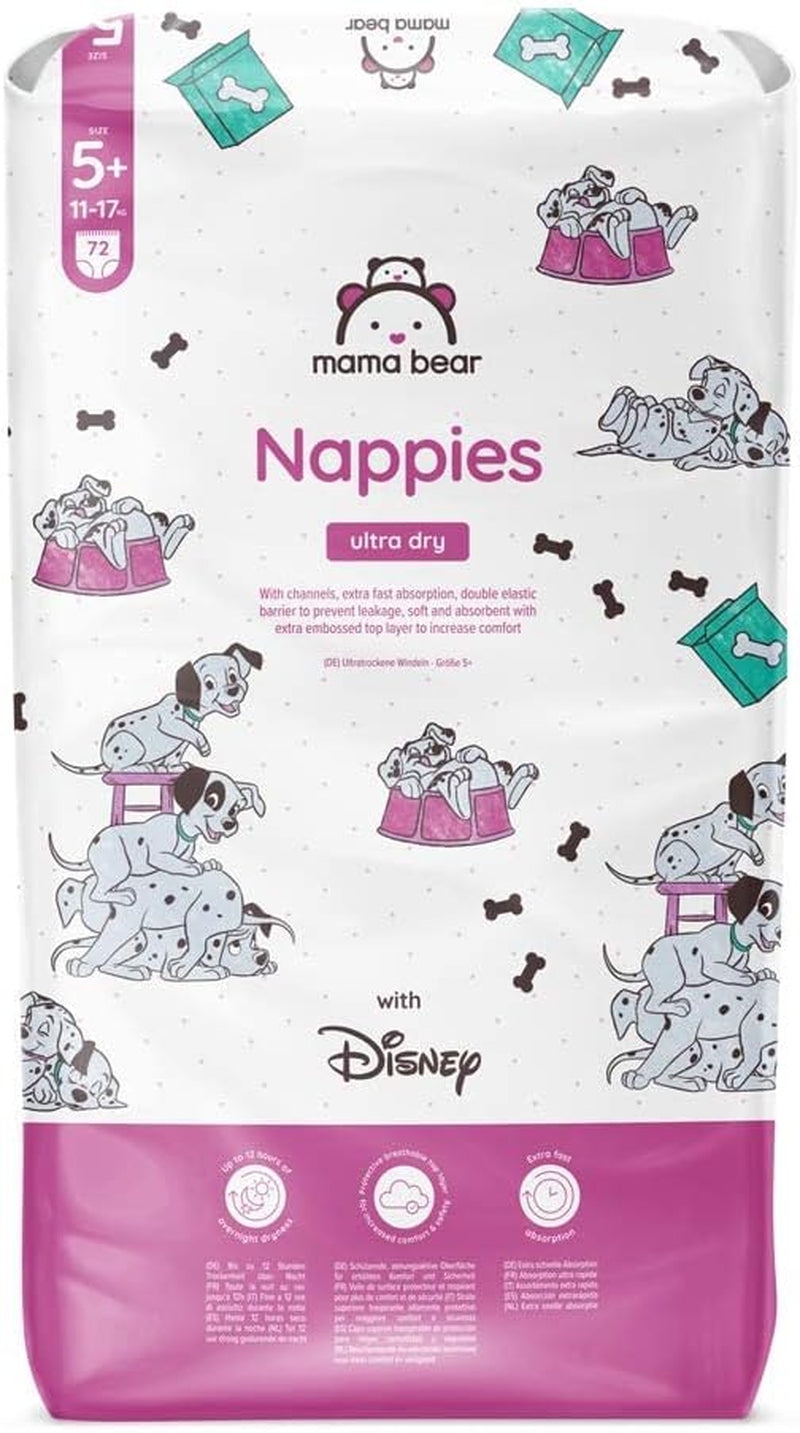 Marchio Amazon: Mama Bear Disney Pannolini Ultra Dry, taglia 3 (4-9 kg) - Scatola mensile, bianco, 172 pezzi (2 confezioni da 86)