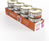 Tonno con zucca in brodo, alimento umido complementare per gatti, ricetta originale, 100% naturale, 12 lattine da 70g ciascuna