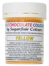Colorante alimentare Sugarflair Chocolate Colorante alimentare giallo per cioccolato - Burro di cacao biologico colorato, colorante per cioccolato per colorare il cioccolato, praline - 35g