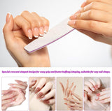 50 Stück Nagelfeile 100/180, Halbmond Nagelfeilen Für Gelnägel, Doppelseitige Nagelfeilen Set, Lima per unghie, Lima per unghie usa e getta per Nagelstudios DIY Nail Art Zuhause, Weiß
