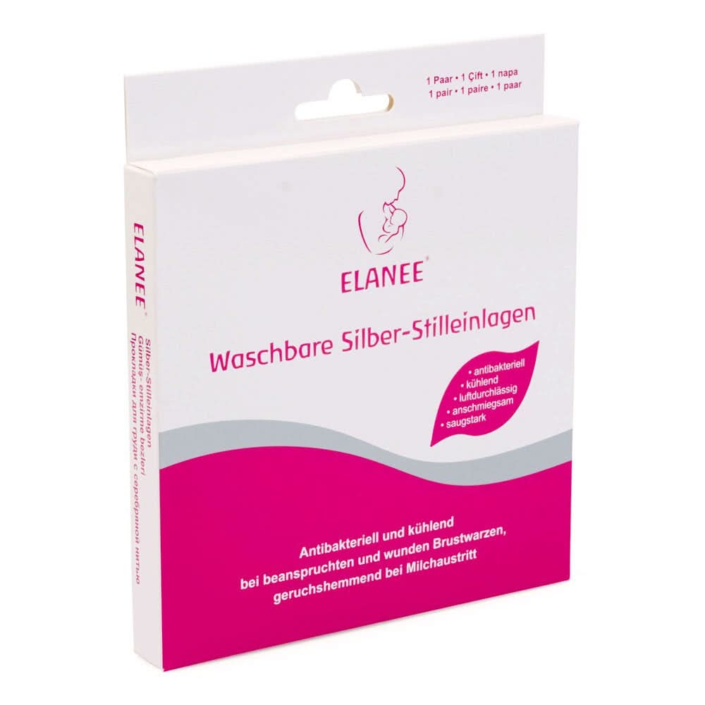 ELANEE Coppette assorbilatte argento, antibatteriche e lavabili - Accessori Alimentazione e Allattamento morbide e rinfrescanti Bebe Naty Shop