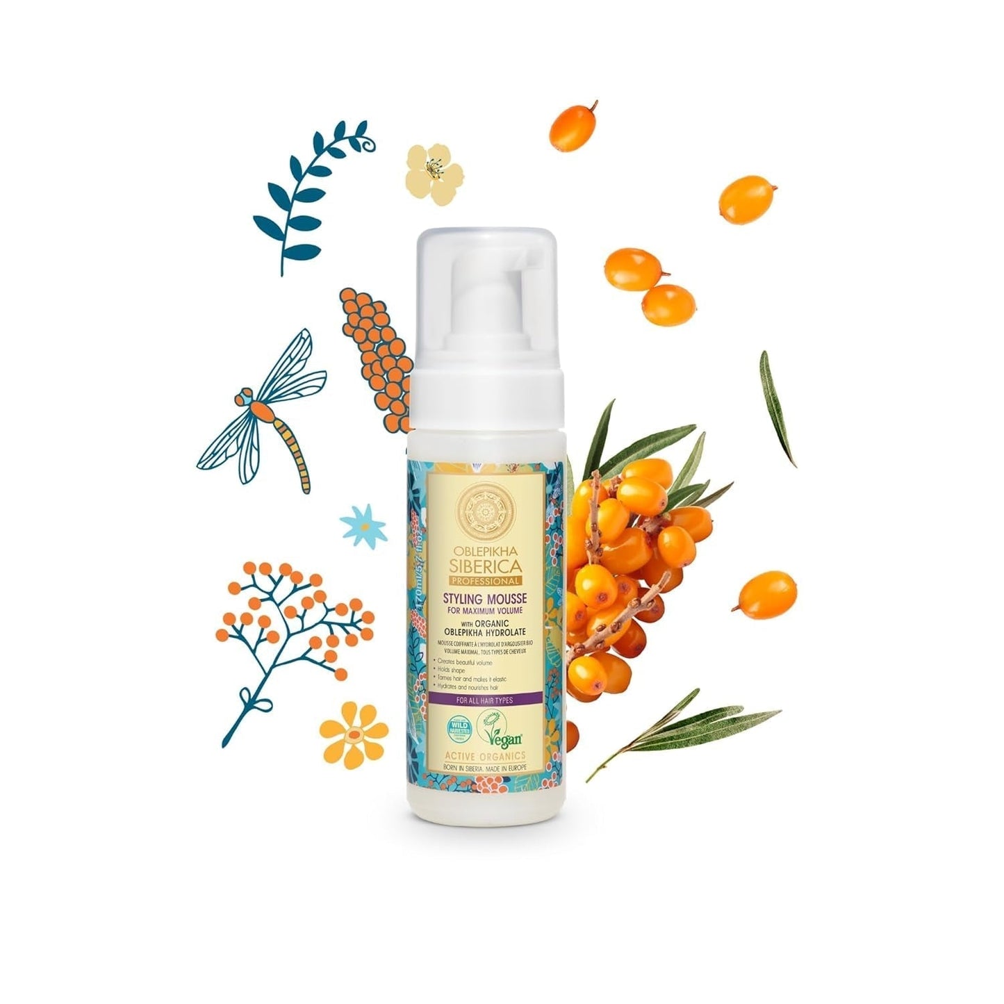 Natura Siberica Oblepikha Maschera per capelli gravemente danneggiati, 1 confezione (1 x 170 ml) Maschera per capelli Naty Shop
