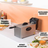 Friggitrice ad olio Tristar FR-6935, 2000 watt, 3 litri, termostato, zona fredda, 3-4 persone, metallo Elettrodomestici Naty Shop
