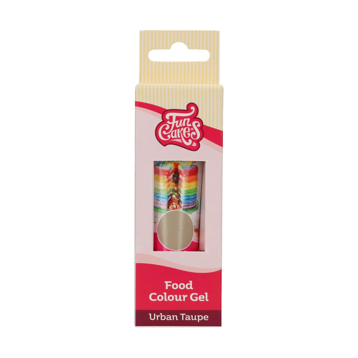 Colorante alimentare Funcakes Gel Urban Taupe: colorante alimentare altamente concentrato per impasti, panna, fondente, marzapane e pasticcini. Dosaggio facile. Una sola goccia per creare colori vivaci. Halal. 30 g.