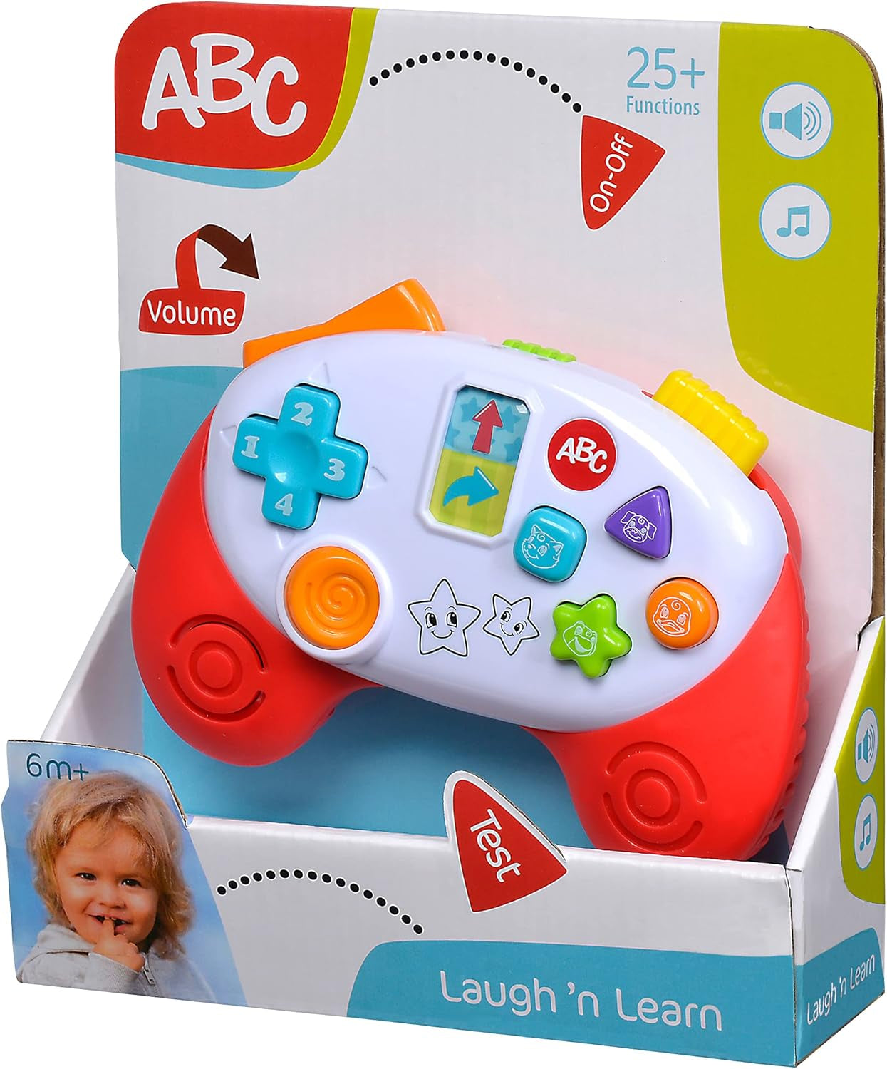 Simba 104010017 - Controller di gioco ABC, giocattolo per bambini, suoni di animali, canzoni, oltre 20 suoni, dai 12 mesi, abilità motorie, console di gioco, giocattolo per bambini, telefono di gioco Bebe Toys Naty Shop