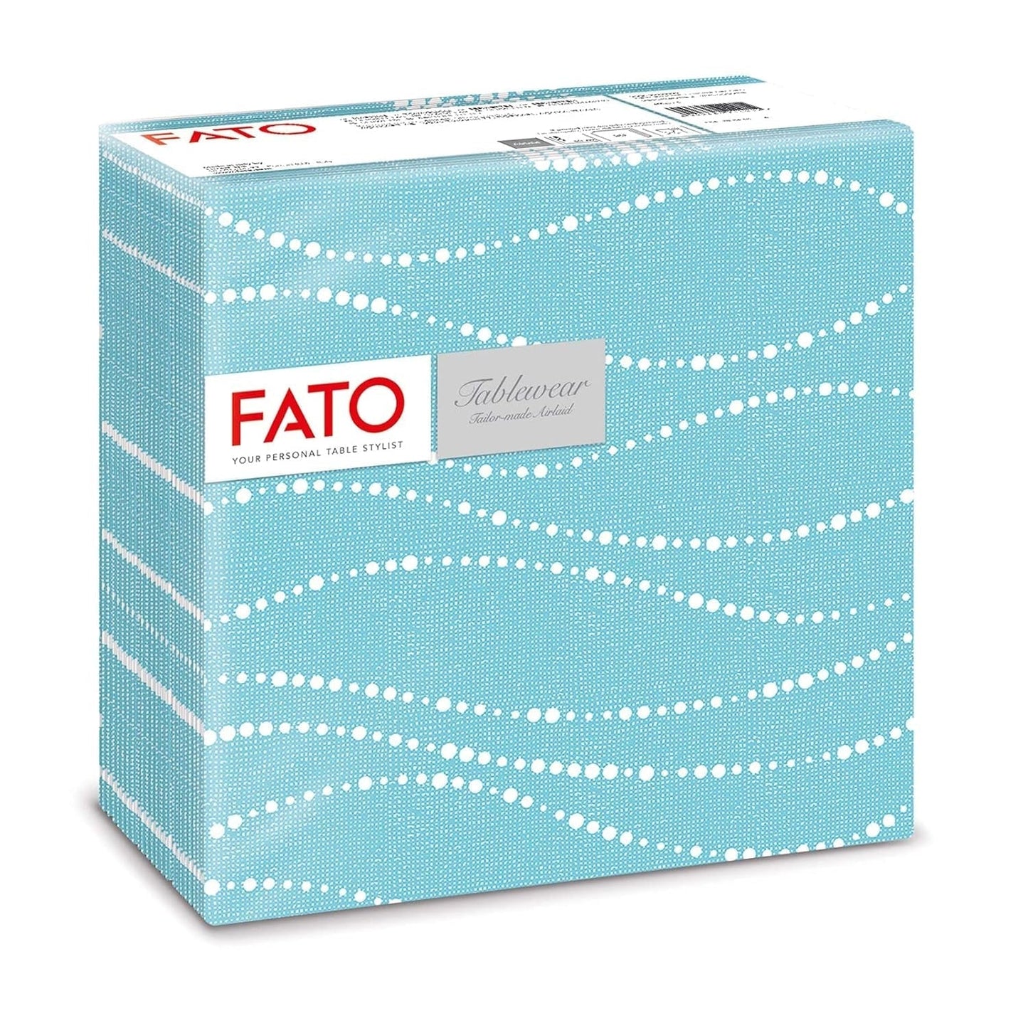 Fato - Tovaglioli carta dry, airlaid, effetto tessuto, confezione da 50 tovaglioli, 40X40 piegati in 4 formati, Decoro Tropicana