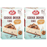 RUF Cookie Dough Cake Ohne Backen, Tortenboden Aus Keksteig Mit Frischkäse-Creme Und Schokoladenstückchen, Inkl. Kuchenform, 1X325G Miscela per cuocere e cucinare Naty Shop 325 G (2Er Pack) Torta con pasta per biscotti