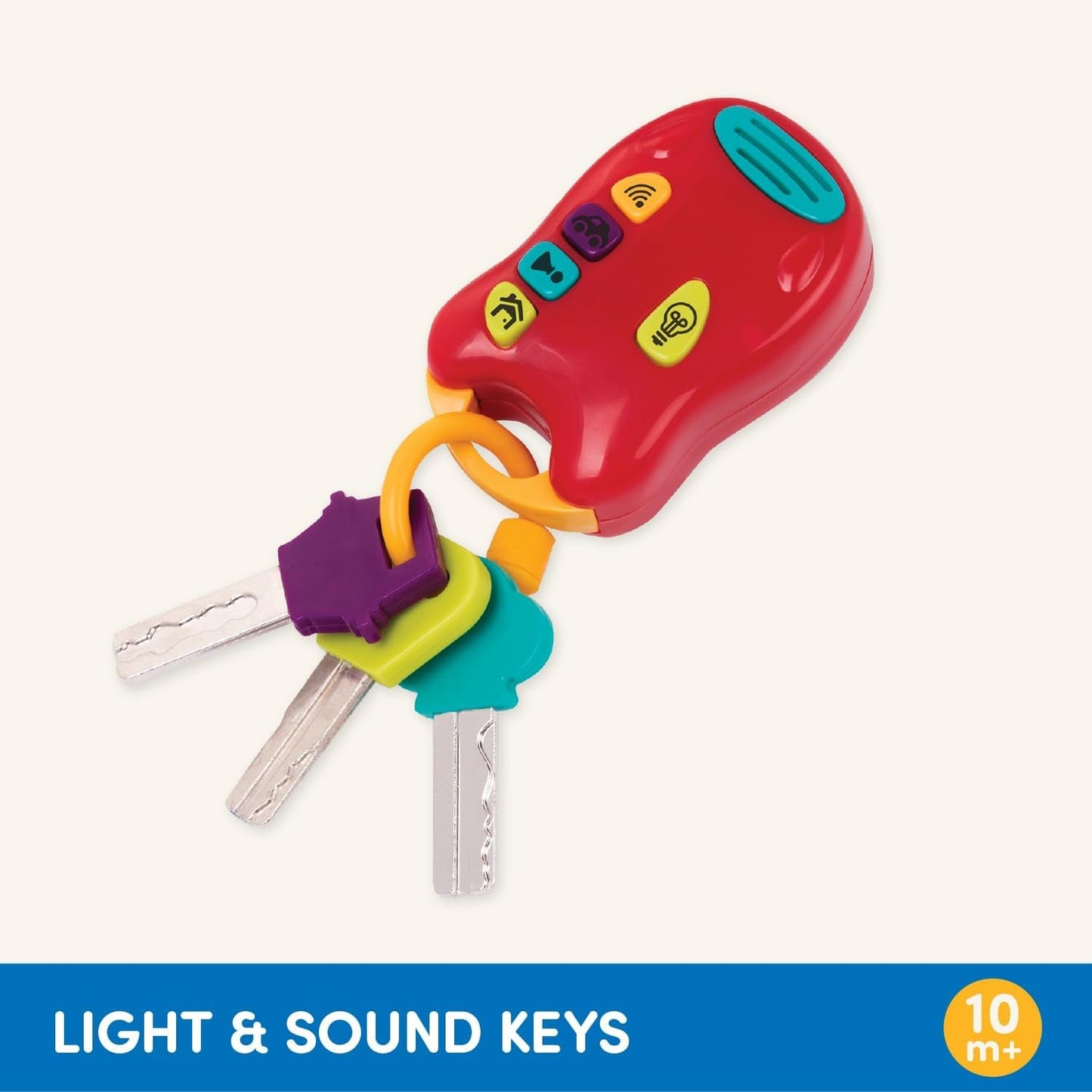 Battat toy key baby toy - Portachiavi colorato per auto con luci e suoni per bambini da 10 mesi in su Bebe Toys Naty Shop