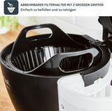 Macchina per caffè espresso con filtro Tefal Includeo, macchina per caffè espresso estremamente facile da usare, adatta per destrimani e mancini, apertura automatica del coperchio, 1,25 L, da 10 a 15 tazze, CM533811