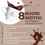 Cioccolata calda italiana Cortina gusto CLASSICO - (15 X 30 g) Monoporzione, busta, 450 g Cacao e Cioccolata Calda Naty Shop