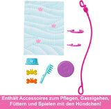 Barbie Dog Duo Doll e accessori, inclusi cane piccolo e cane grande con sedia a rotelle, guinzaglio, ciotola per cibo, cuccia e ossi per dolcetti, dai 3 anni in su, HTK37 Bambole Naty Shop