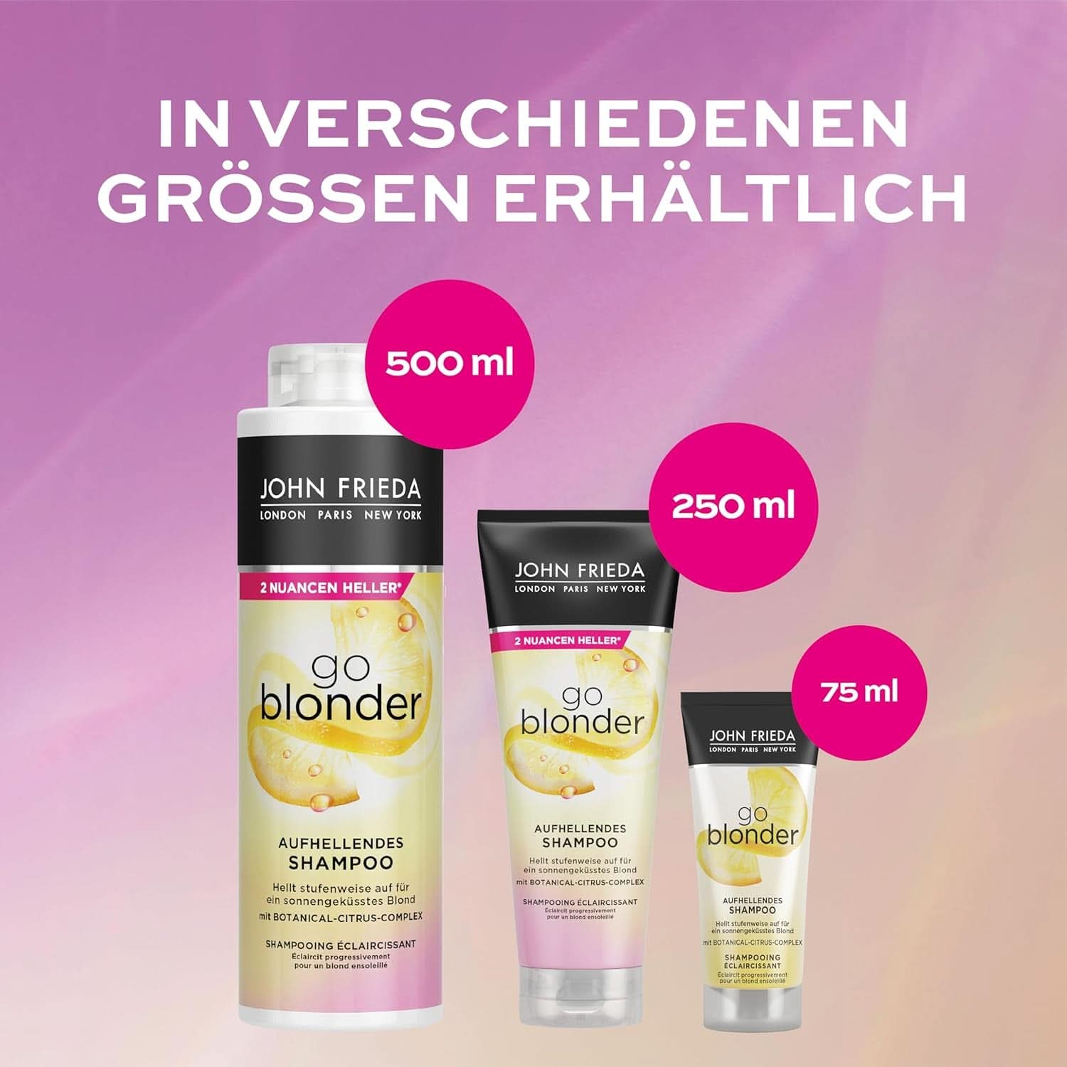 John Frieda Sheer Blonde Go Blonder Shampoo, 250 ml Doccia e Bagno Naty Shop