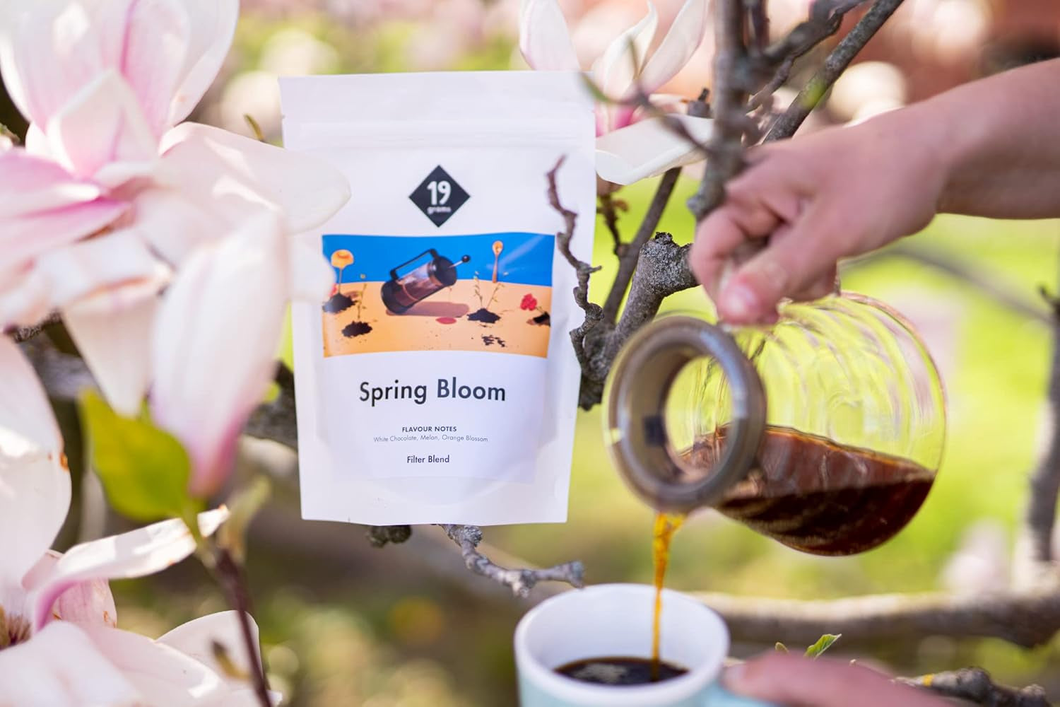 Filtro fioritura primaverile | 250 g di cereali integrali | giusto e sostenibile | appena fritto | caffè in grani 100% Arabica | caffè speciale | 19 grammi di Cafe Roastery…