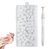 Nägel Selber Machen,Nageldesign-Hilfsmittel,100 pezzi Nail Art Schwämme con metallo, Schwammpinsel e applicatore con pennello in spugna per disegni per nail art sfumati