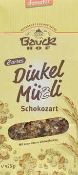 Bauck HOF Dinkelmüsli Schokozart, 425G (1a confezione) Cereali Naty Shop 850 G (1a confezione)