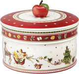 Villeroy & Boch - Winter Bakery Delight Piccola Scatola Portaoggetti, Scatola per Biscotti di Natale in Ceramica, Scatola di Natale, Scatola per Biscotti, Scatola per Biscotti, Scatola in Ceramica con Coperchio, Scatola per Dolci, Scatole per Alimenti in Porcellana Premium Naty Shop L