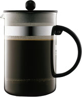 Caffettiera Bodum 1582-01 bistroNOUVEAU (sistema French Press, lavabile in lavastoviglie), 1,5 litri, nera