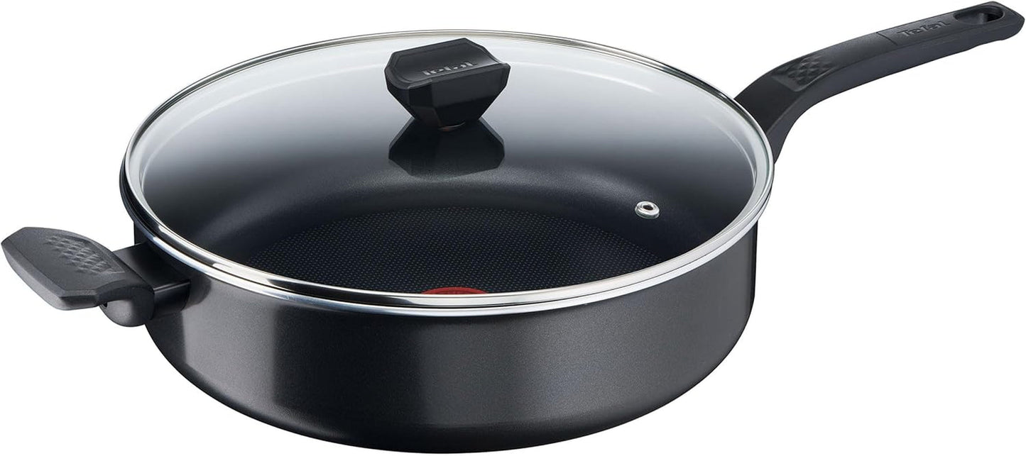 Tefal Easy Cook & Clean, rivestimento antiaderente, indicatore della temperatura, sconsigliato per l'induzione Pentole e Padelle Naty Shop Padella per Cottura 28 Cm
