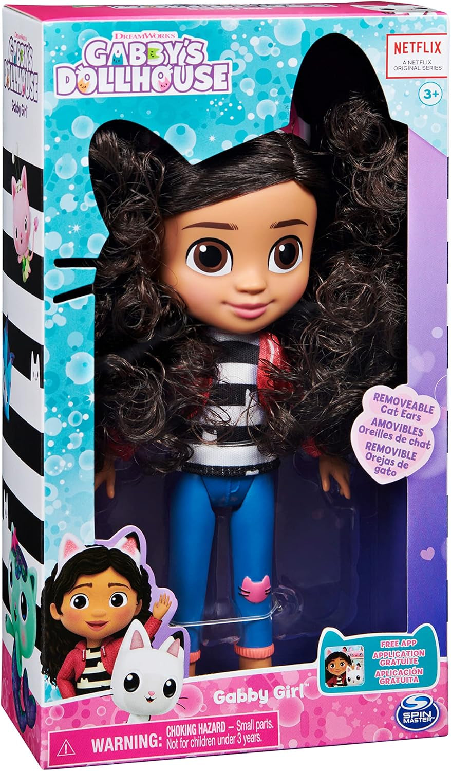 GABBY'S DREAMWORKS DOLLHOUSE - Bambola Gabby Girl da 20 cm, adatta dai 3 anni in su