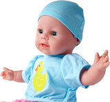 Simba 105010964 - Laura Hungry bambola dal corpo morbido con manichino, cucchiaio magico, bottiglia con contenuto a scomparsa e piattino, 38 cm, bambola da 2 anni Naty Shop Dolls