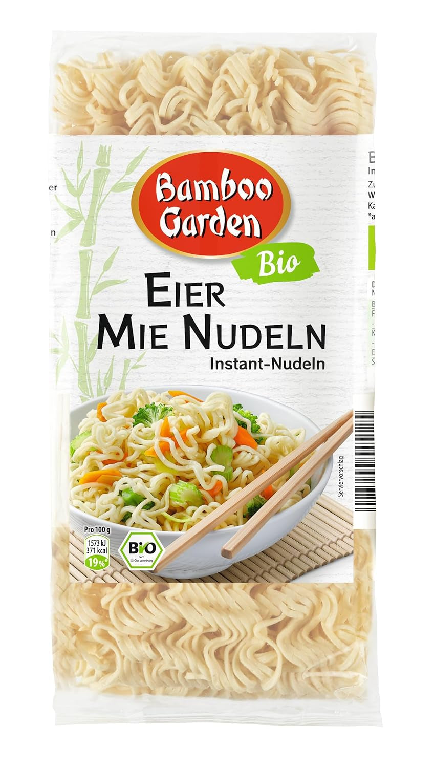 Tagliatelle biologiche all'uovo e all'agnello Bamboo Garden, 250 g (il design della confezione può variare)