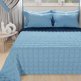 PETTI Artigiani Italiani - Copriletto singolo, copriletto double face, copriletto primaverile, blu notte, bianco, 100% Made in Italy