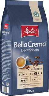 Melitta BellaCrema La Crema caffè in grani 1kg e BellaCrema Decaffeinato caffè decaffeinato in grani 1kg