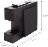 Macchina per caffè espresso con capsule K-FEE SQUARE per caffè, tè e cacao | Espresso compatto | Riscaldamento rapido | Serbatoio dell'acqua da 0,8 l | 19 battute | Pianoforte nero