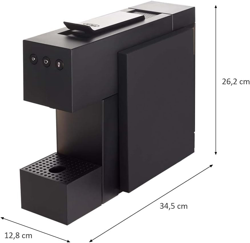 Macchina per caffè espresso con capsule K-FEE SQUARE per caffè, tè e cacao | Espresso compatto | Riscaldamento rapido | Serbatoio dell'acqua da 0,8 l | 19 battute | Pianoforte nero