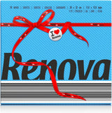 Tovaglioli di carta Renova, etichetta rossa blu 70 tovaglioli