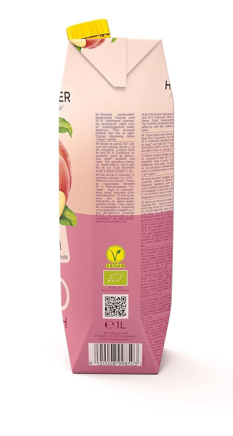Pesca BIO, 1 litro Bevande analcoliche Naty Shop