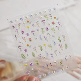 Nagelsticker Set - Selbstklebende Nail Sticker, Nageldesign Zubehör, Nail Art, Nagelaufkleber Für Fingernägel, Blumen Nagelsticker, Nagel Deko