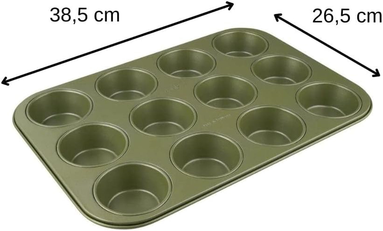 Zenker Muffinform Für 12 Stück – Ressourcenschonende und Klimaneutrale Backform Für Muffins Und Cupcakes – 12Er Muffinblech Mit Veganer Antihaftbeschichtung Stampi e vassoi per cuocere Naty Shop
