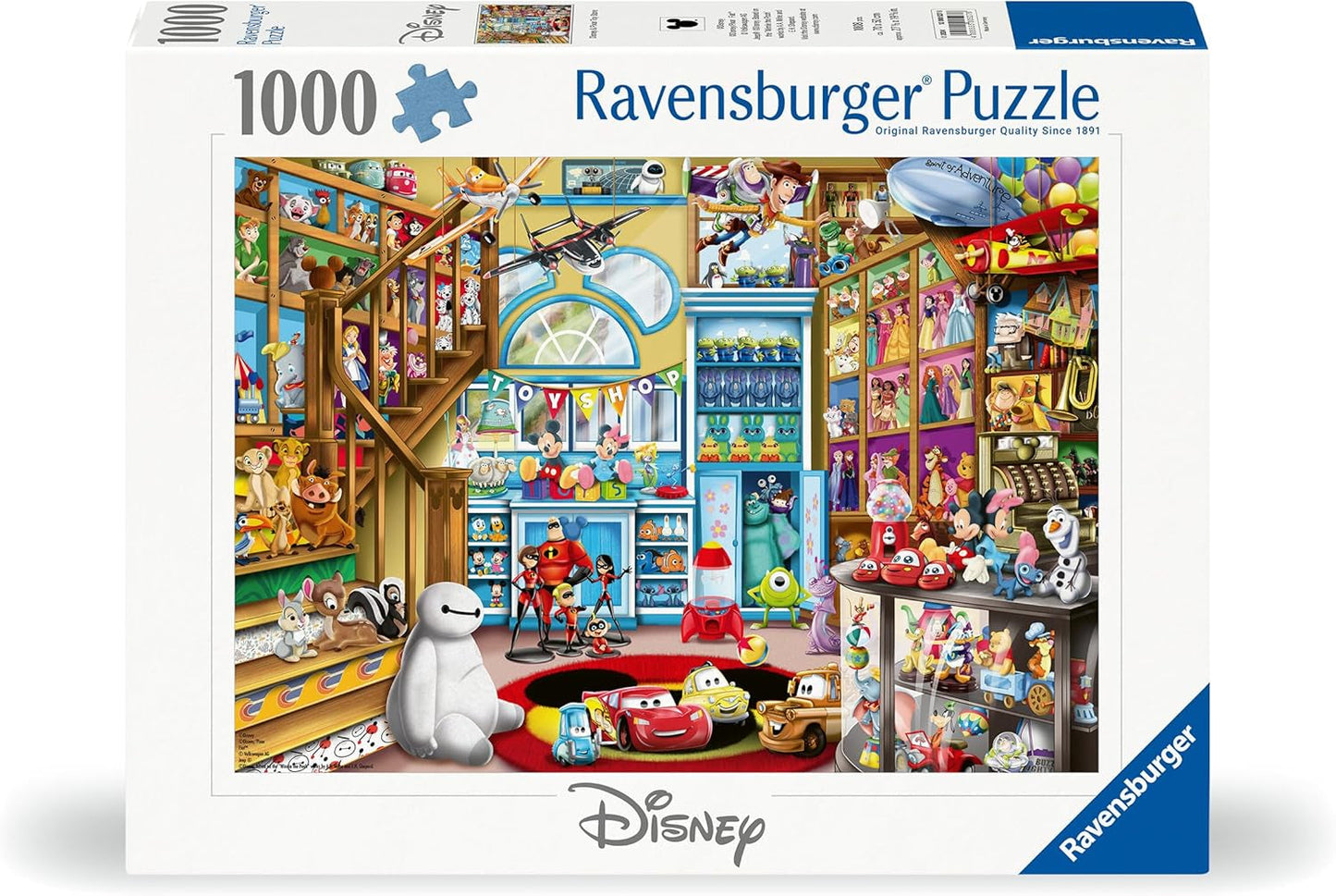 Ravensburger Puzzle 12000527 - Nel negozio di giocattoli - Puzzle Disney da 1000 pezzi per adulti e bambini dai 14 anni Puzzle Naty Shop
